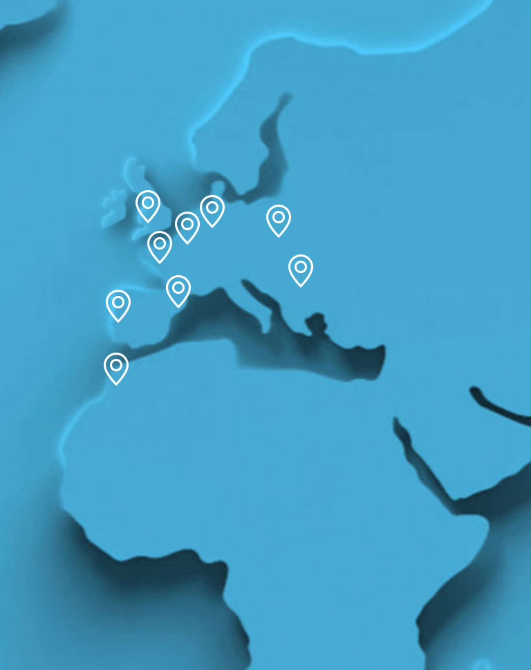 Mapa sedes